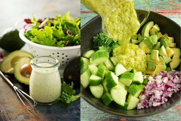 avocado lime ranch dressing is made according to recipe